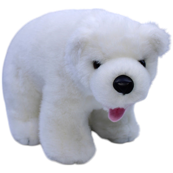 Eisbär mit herausgestreckter Zunge