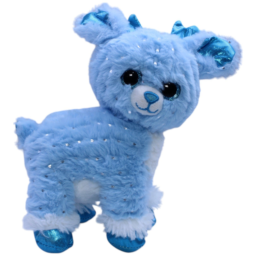 Glitzer Rentier, hellblau