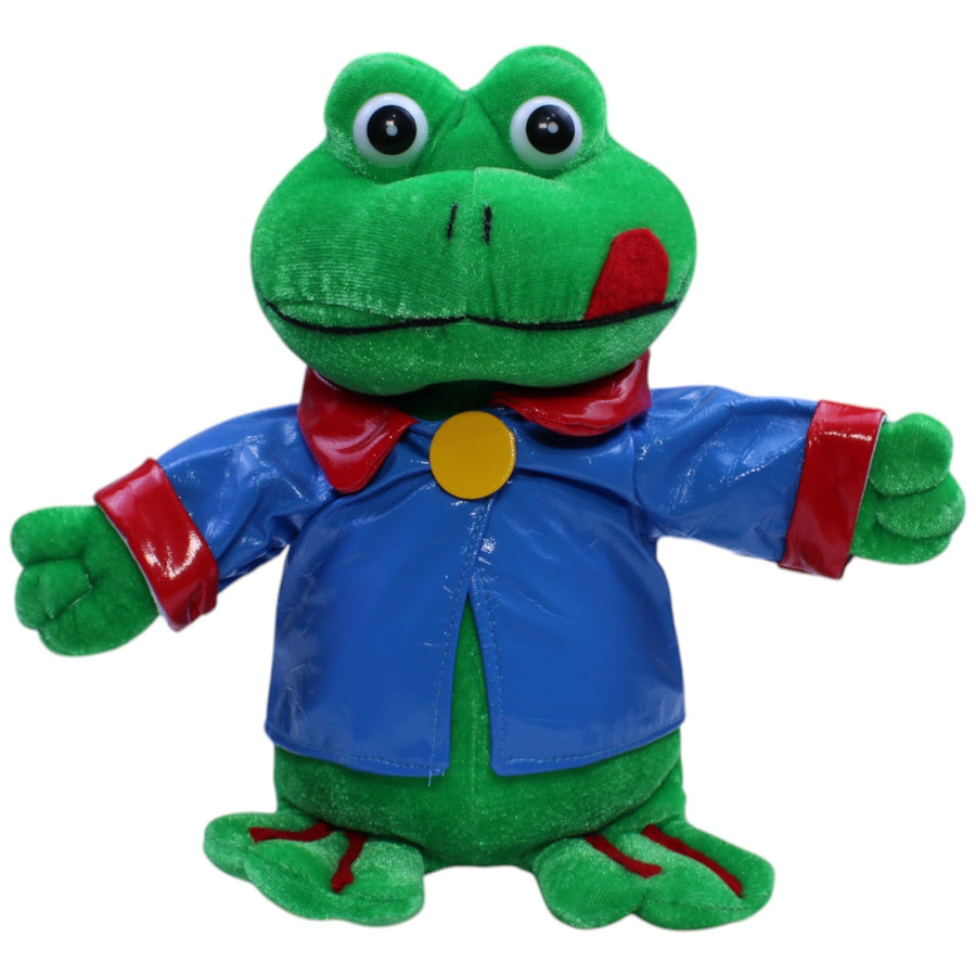 Süßer Frosch mit Regenmantel