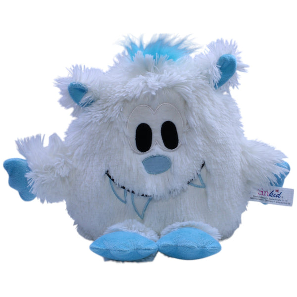 Weißes Monster mit blauen Haaren