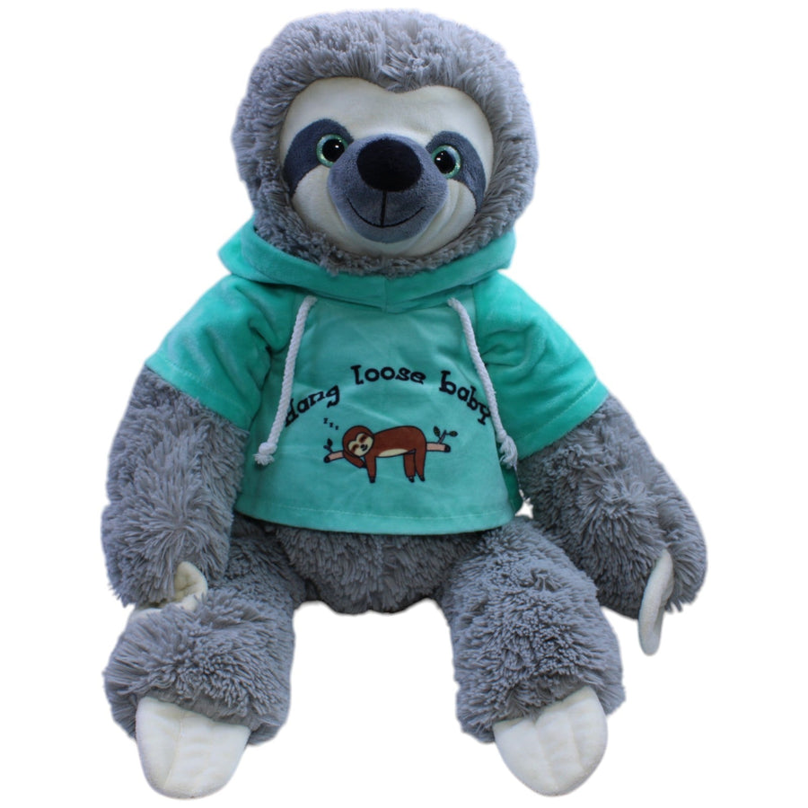 XXL Faultier mit "Hang loose baby" Pullover, türkis