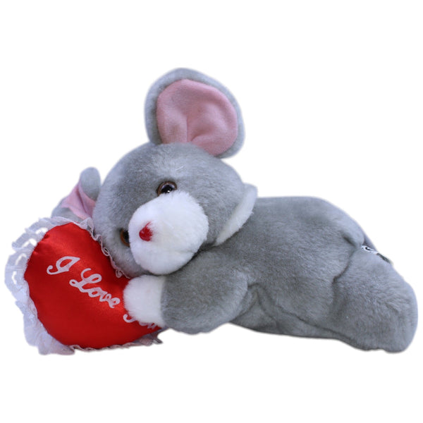 Maus mit Herznase und "I love you" Herz