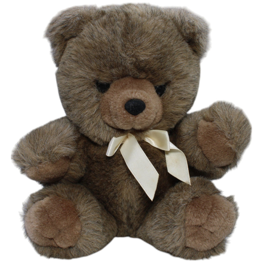 Teddybär mit beiger Schleife, sitzend