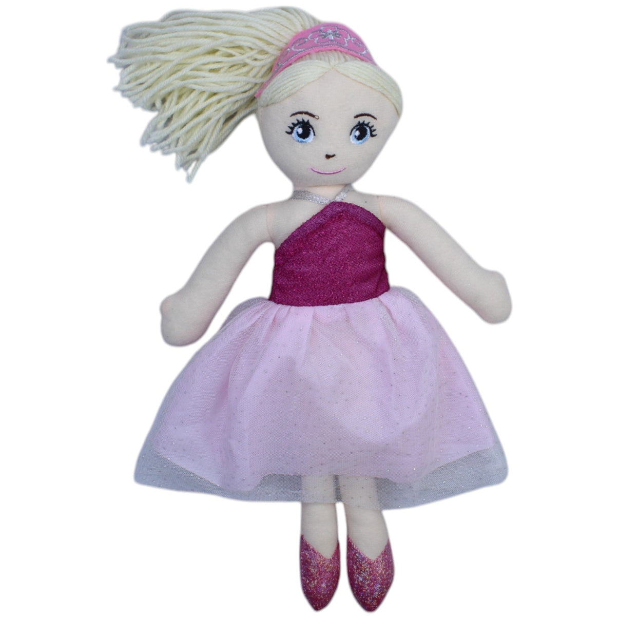 12311228 Unbekannt Blonde Prinzessin mit rosa - pinkem Glitzer - Kleid Puppe Kumpel Leo Gebraucht
