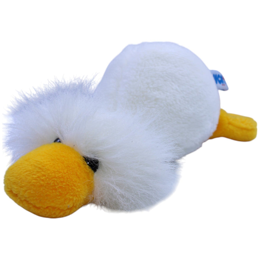 Weiße Ente, liegend