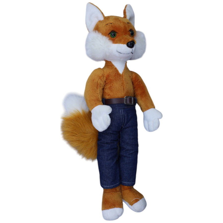 XL Fuchs in Jeans, stehend