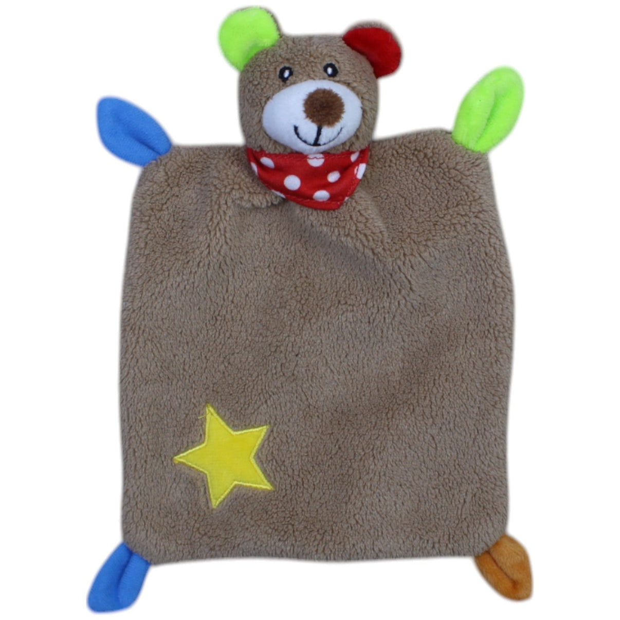 12311459 Unbekannt Bär mit gelben Stern Schmusetuch Kumpel Leo Gebraucht Knuddeltuch Kuscheltuch