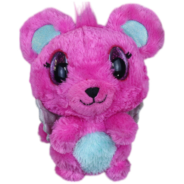 Pinke Maus mit silbernen Flügeln