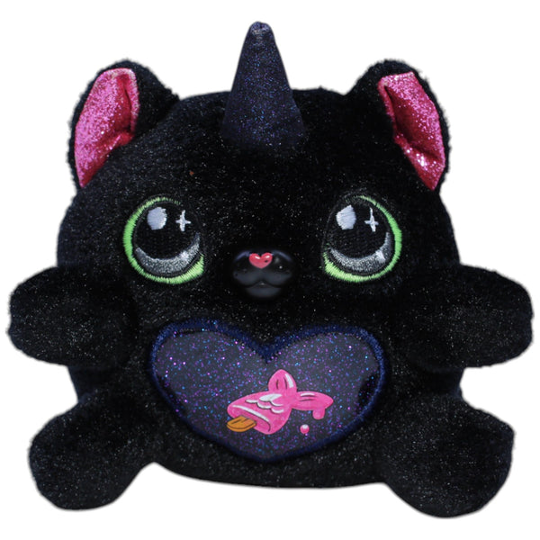 Rainbocorn, schwaze Katze mit Fisch