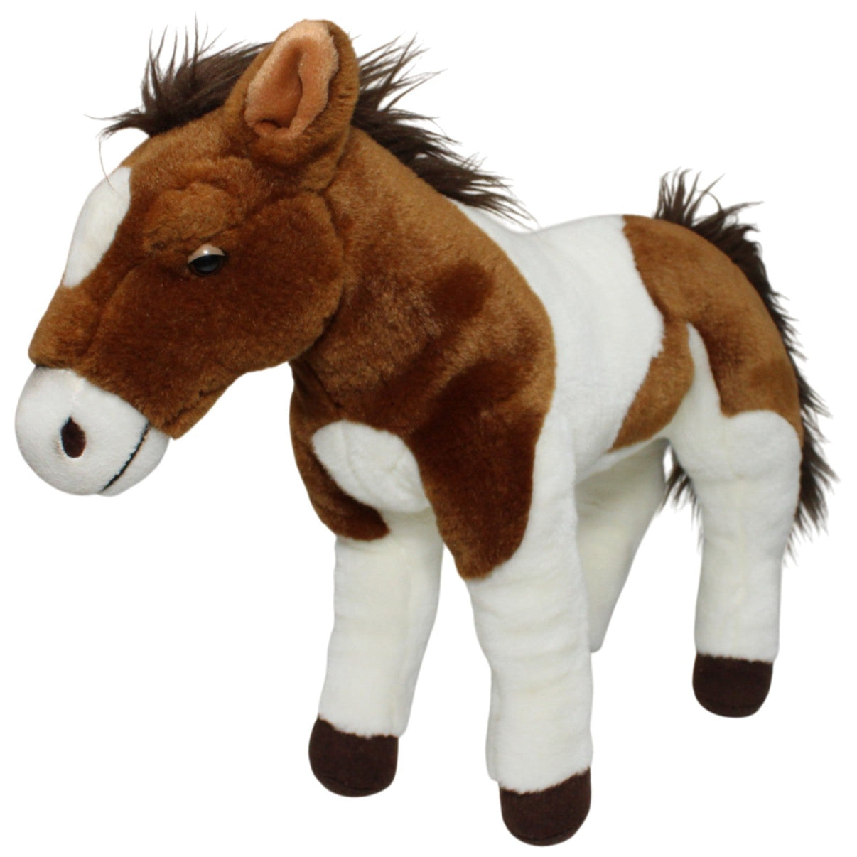 1233049 Uni - Toys XL Pferd, weiß - braun gescheckt Kuscheltier Kumpel Leo 42cm Braun Gebraucht