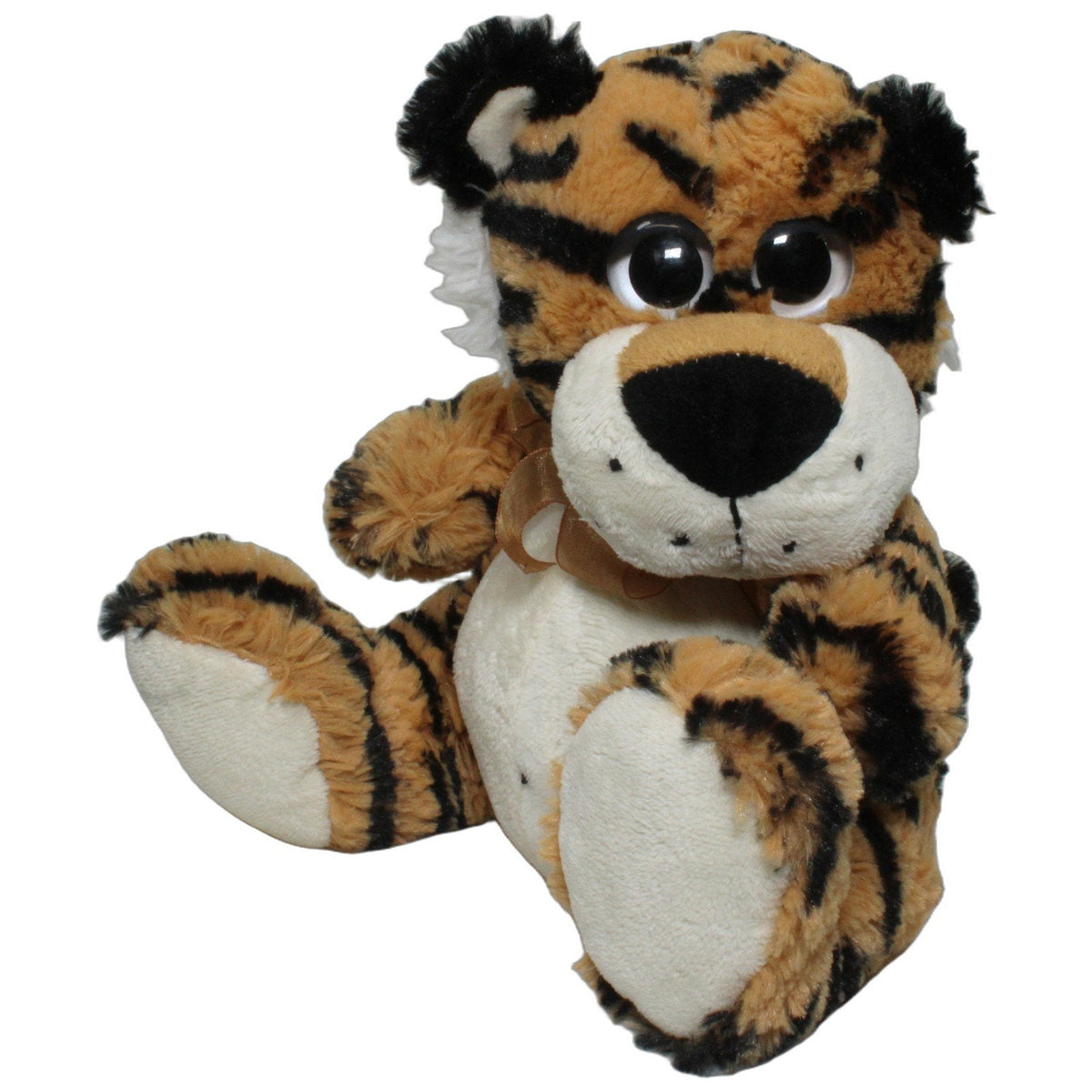 1233447 Heunec Tiger mit Schleife, sitzend Kuscheltier Kumpel Leo 27cm Braun ebay-stofftiere