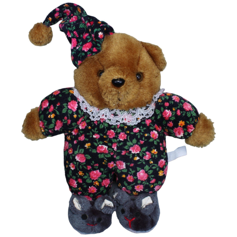 Teddybär in Rosenoutfit mit Mäuseschuhe