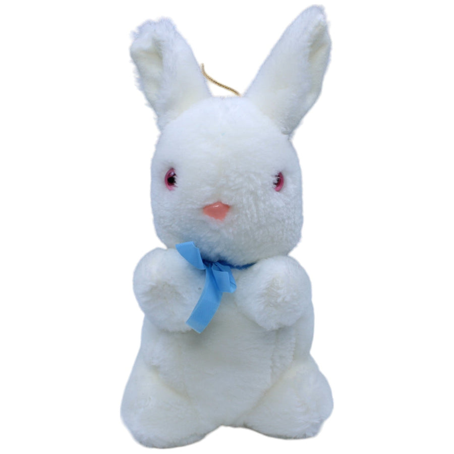 Hase mit blauer Schleife, weiß