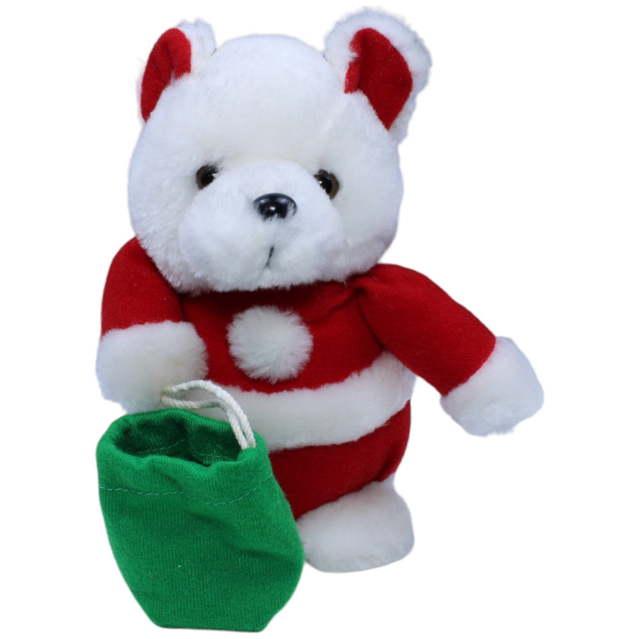 Eisbär als Weihnachtsmann mit kleinem Sack