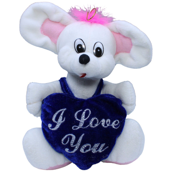 Maus mit Latzhose & Herz "I Love You"