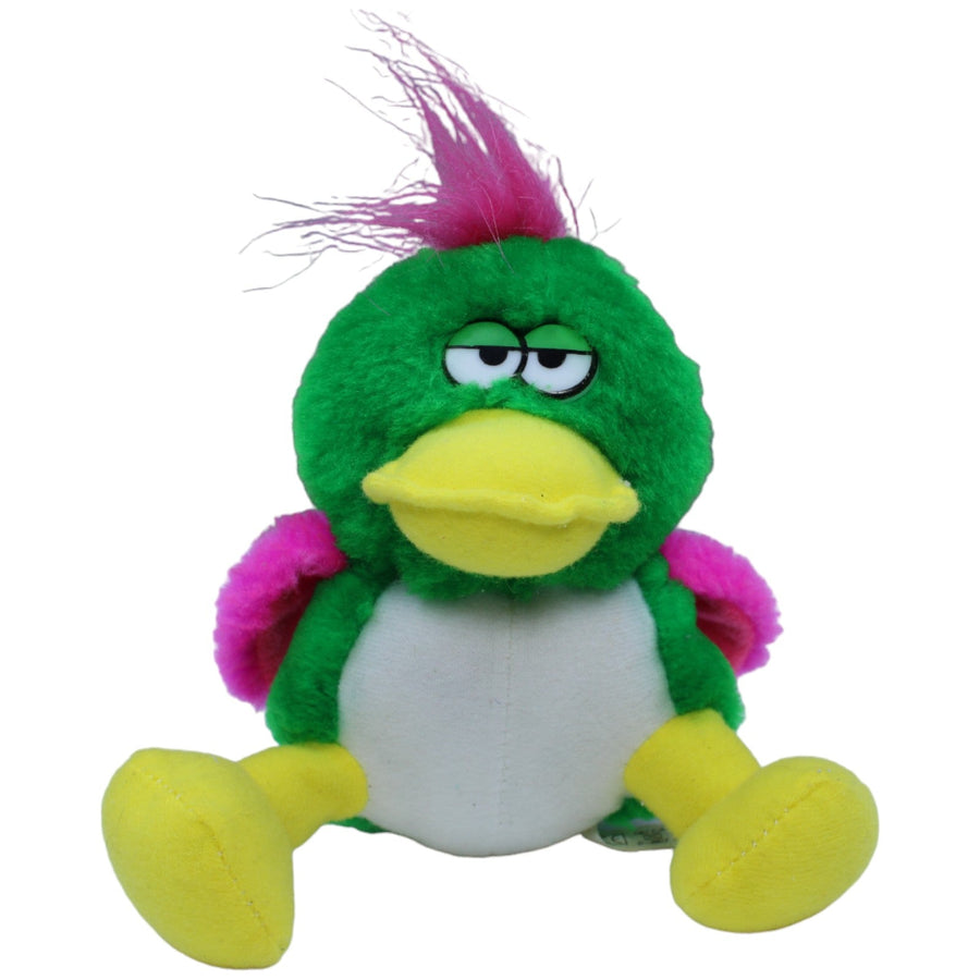 Ente mit pinken Haaren, grün