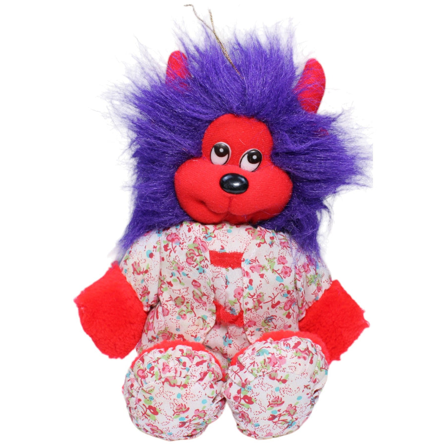 Roter Teufel mit lila Haaren