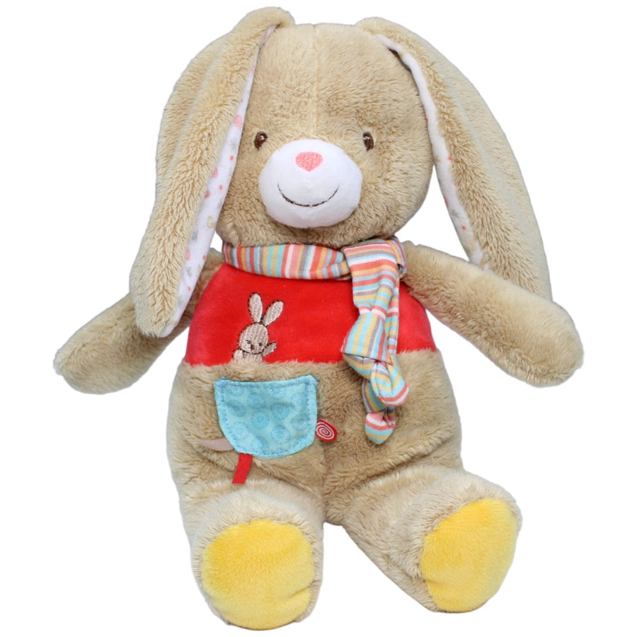Hase mit buntem Schal, rot