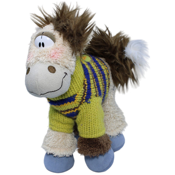 Diddl Pferd mit Pullover, grün-blau