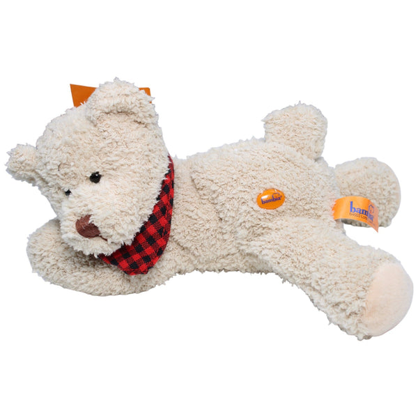 Teddybär mit rotem Halstuch, liegend