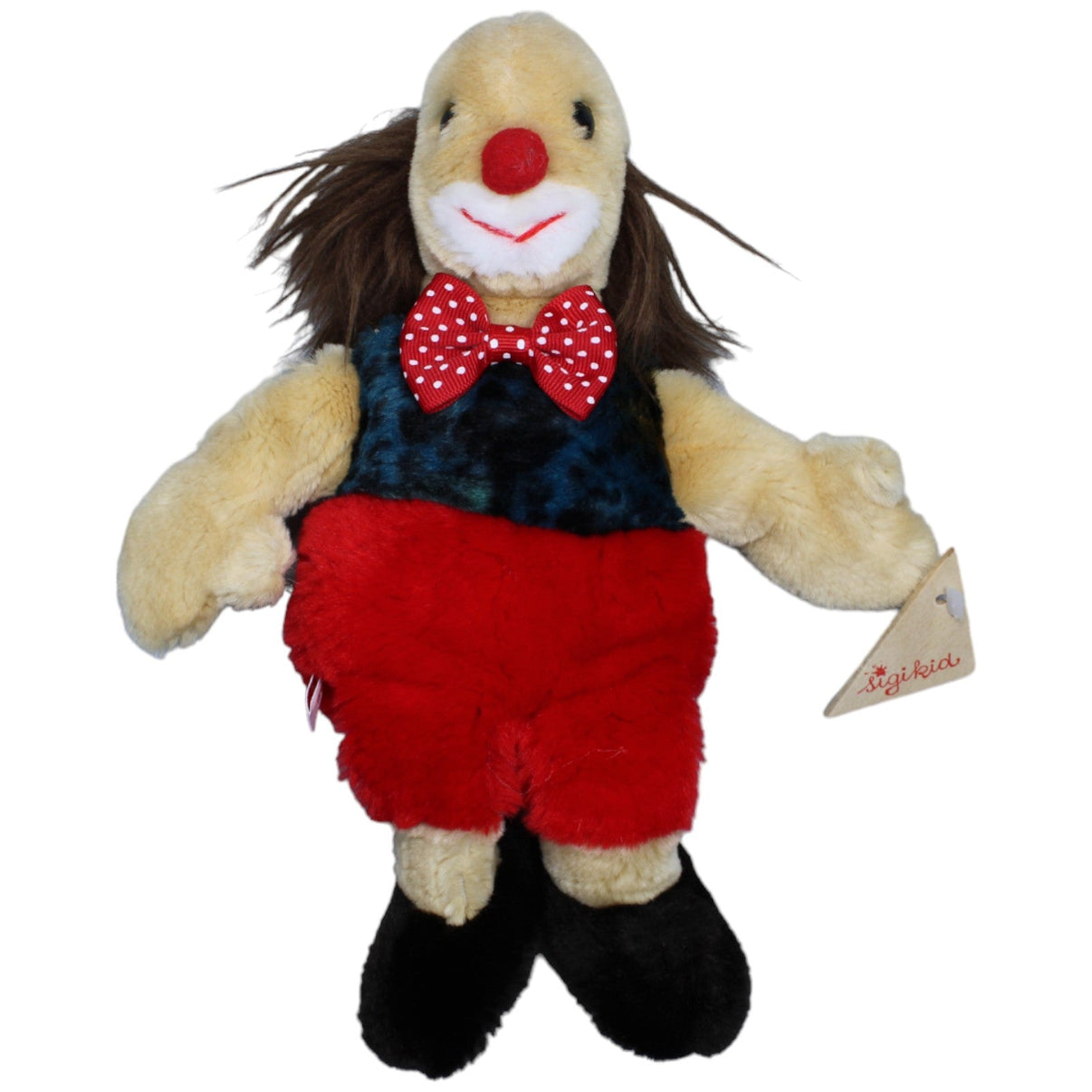 1234142 Sigikid Clown mit roter Fliege Plüschfigur Kumpel Leo Gebraucht