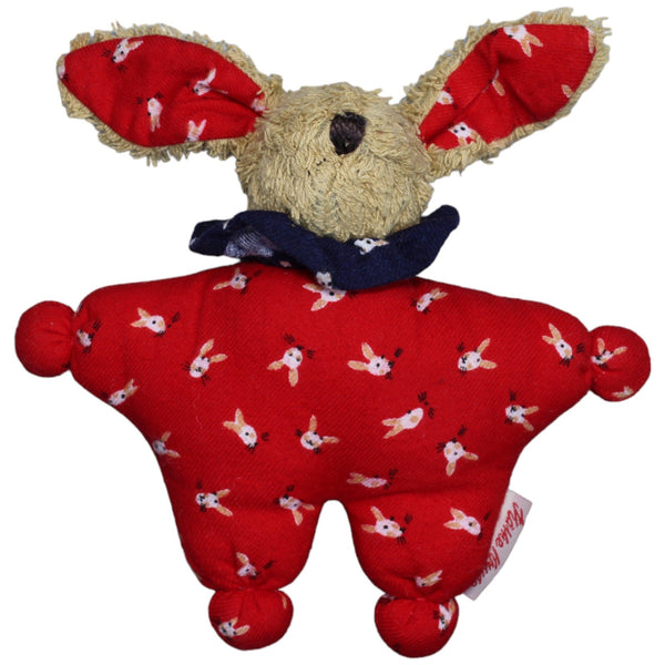 Frottee-Hase mit Hasenmuster, rot