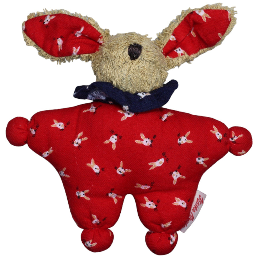 Frottee-Hase mit Hasenmuster, rot
