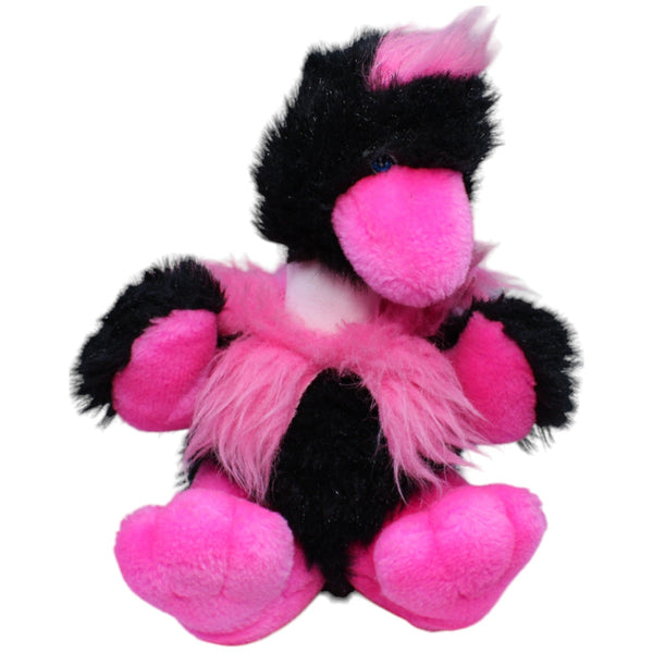 Vogel sitzend, pink-schwarz