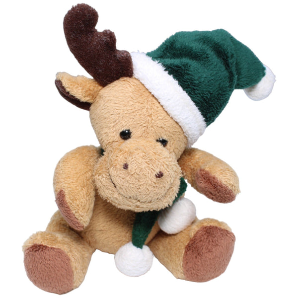 Elch mit güner Weihnachtsmütze