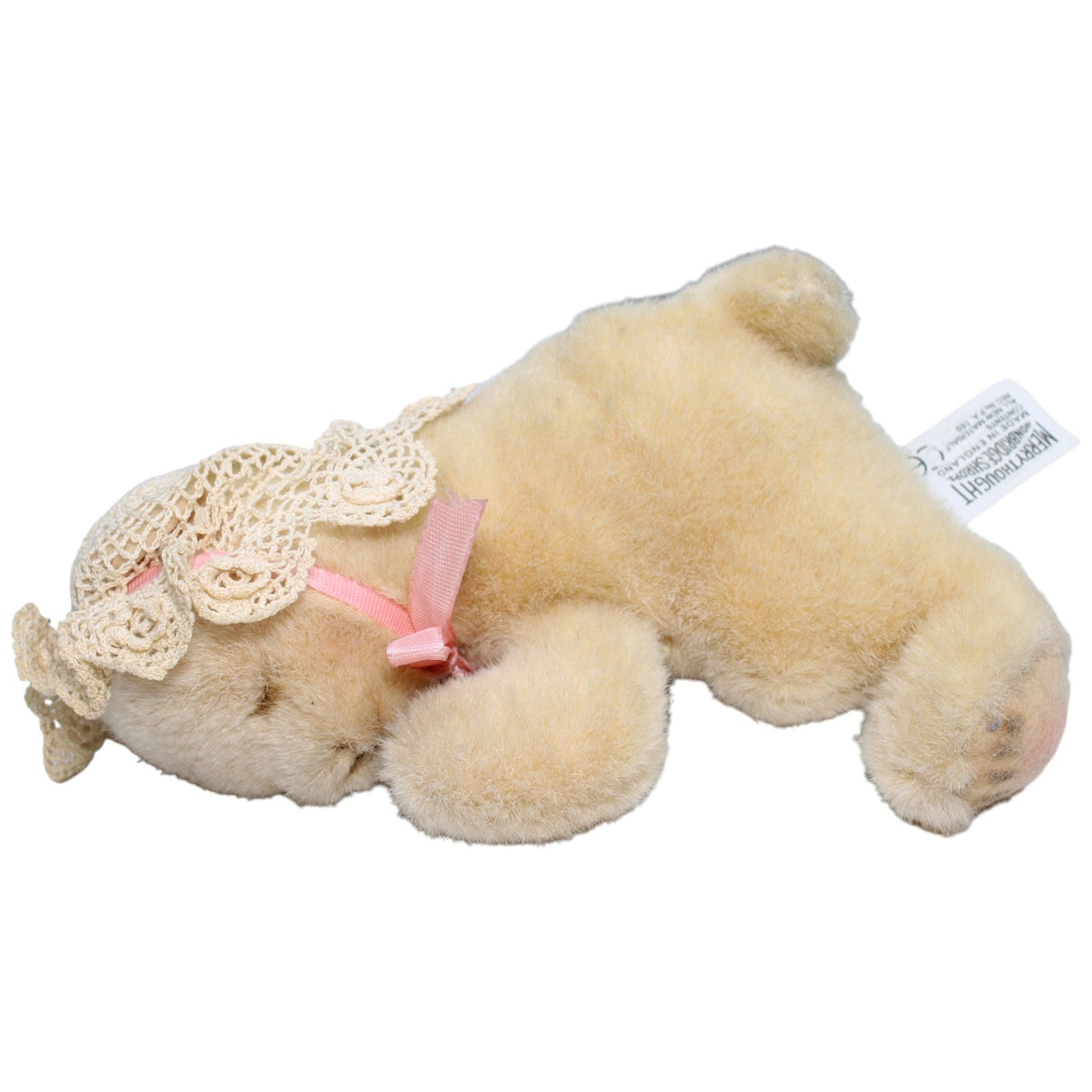 1234565 Merrythought Ironbridge Shrops Karin Heller Echte Handarbeit, Schlafender Bär Kuscheltier Kumpel Leo Gebraucht Teddy Teddybär