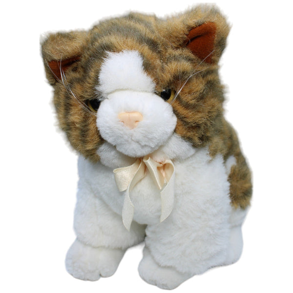 Katze mit Schleife, gestreift