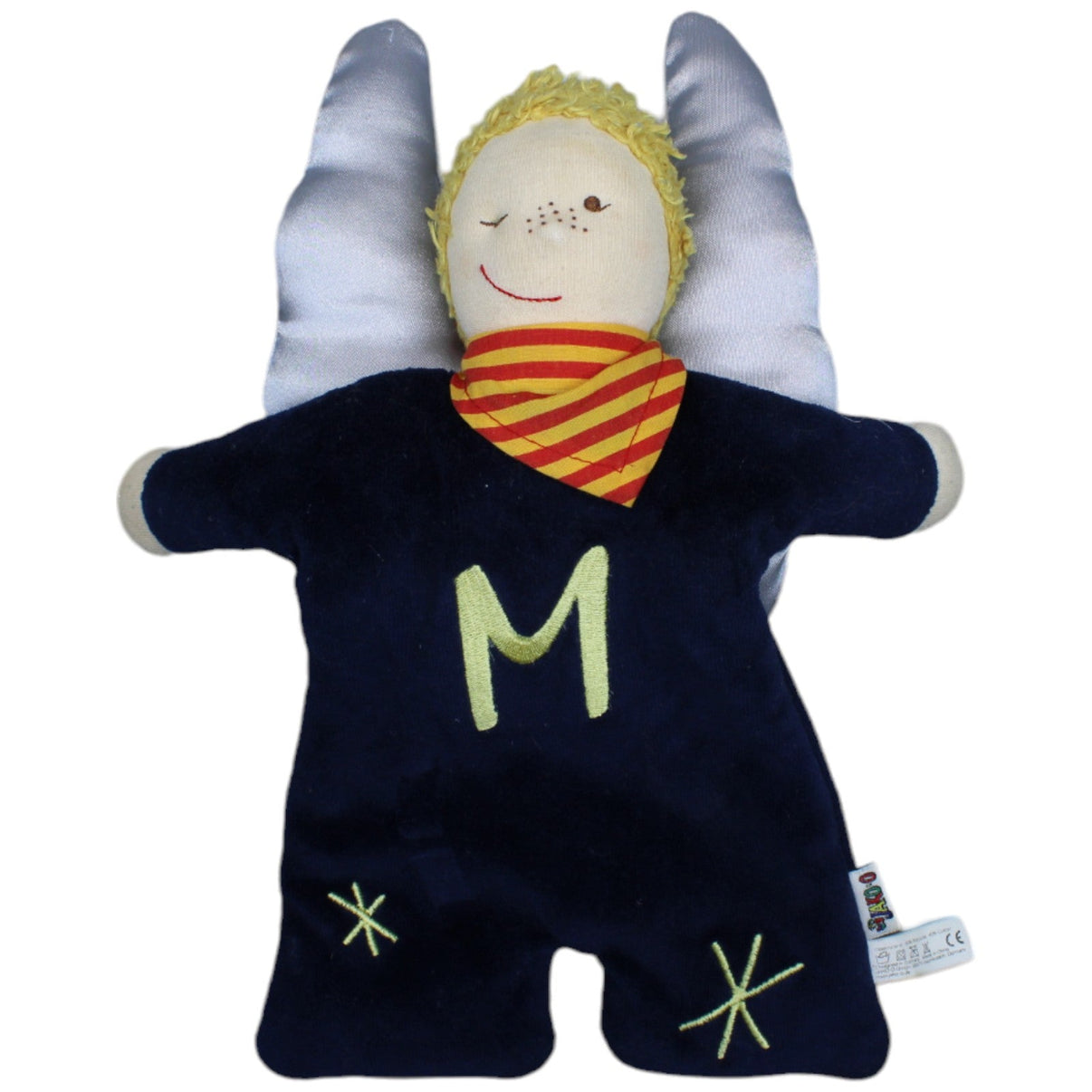 1234818 JAKO-O Schutzengel Junge, "M" Plüschfigur Kumpel Leo Gebraucht