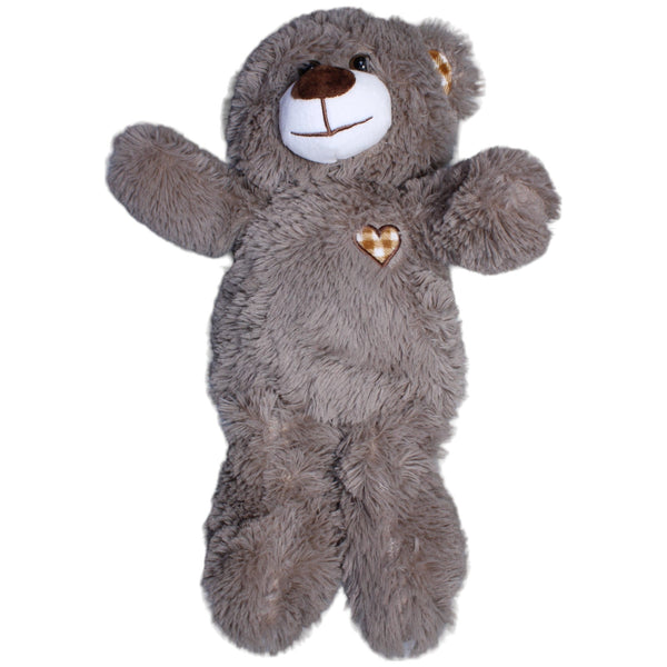 Kuschelfreund, grauer XL Teddybär mit Herz