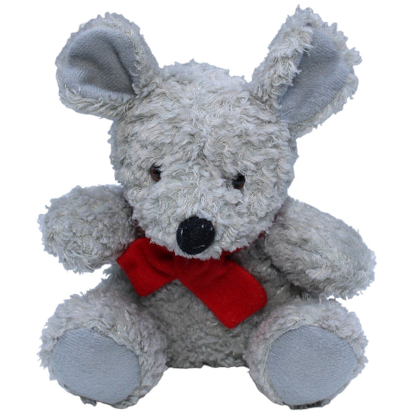 Maus mit roter Schleife, sitzend