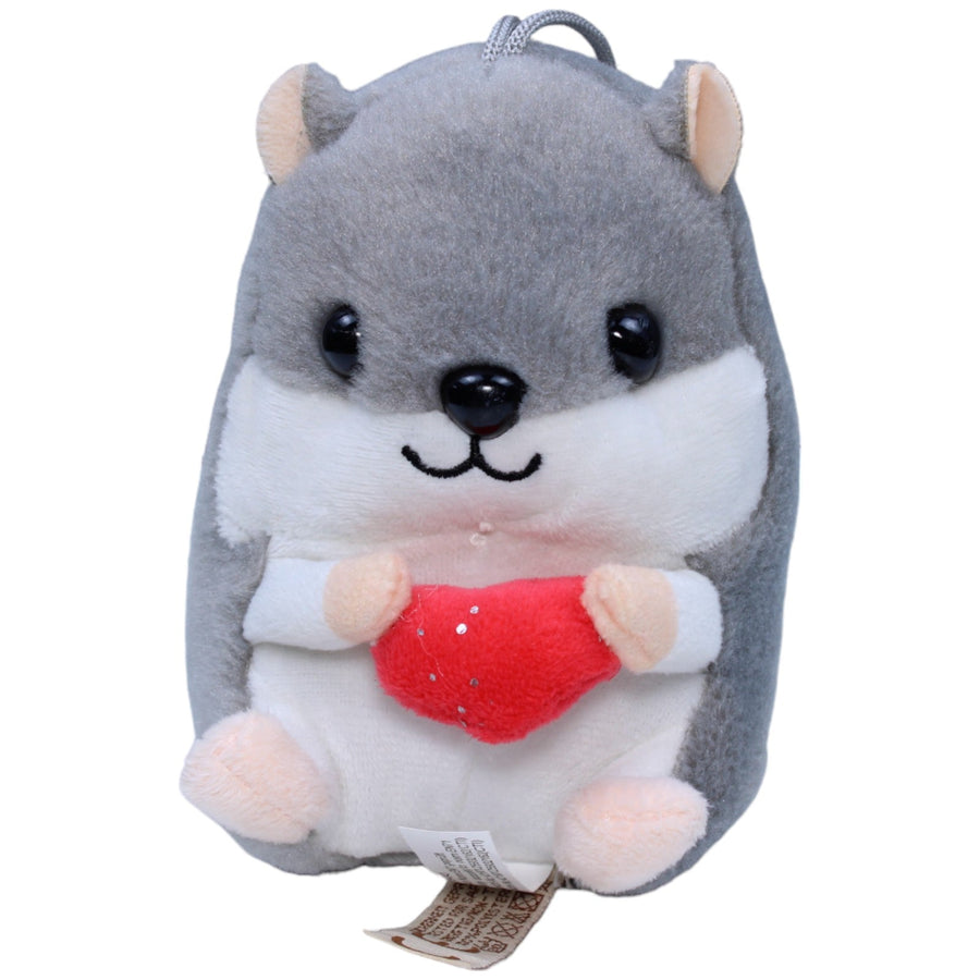 Hamster mit Herz, grau