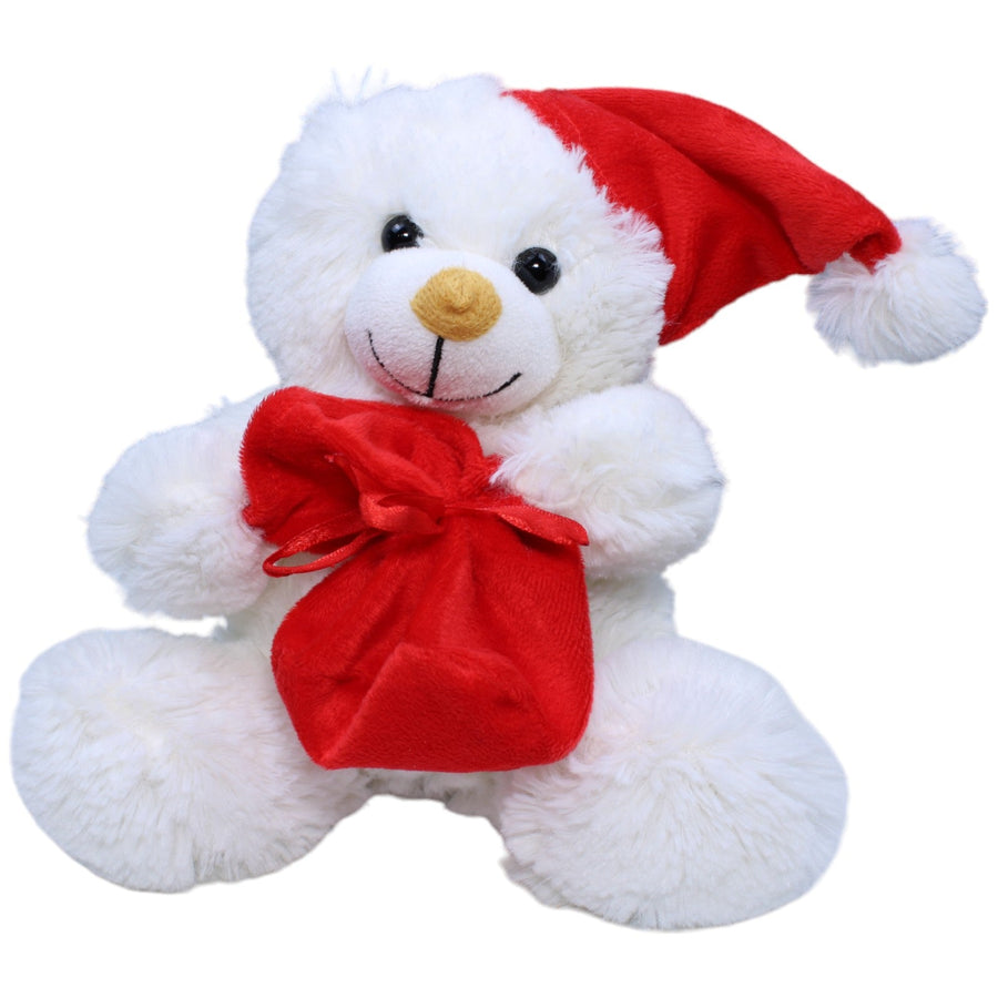 Kuschelfreund, Eisbär mit Weihnachts-Mütze und Sack