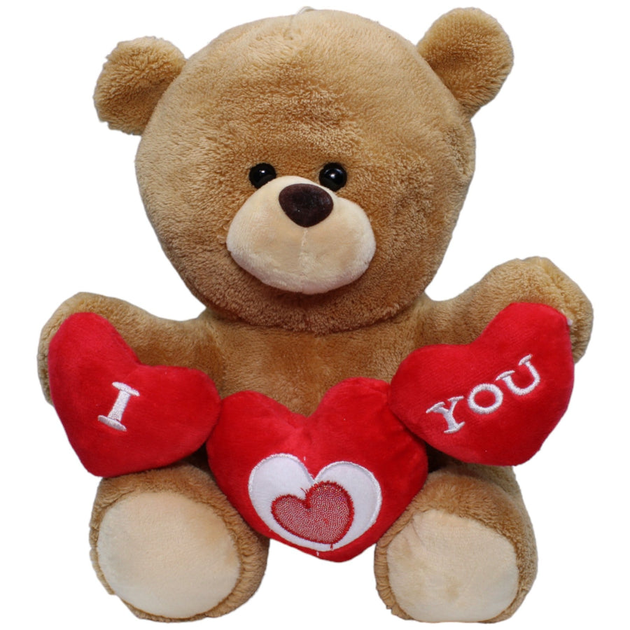 Flos Toys, Teddybär mit drei Herzen "I Love You"