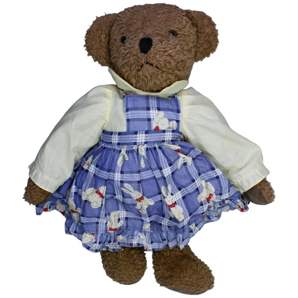 Großer Teddybär mit beweglichen Gliedern im Schürzenkleid