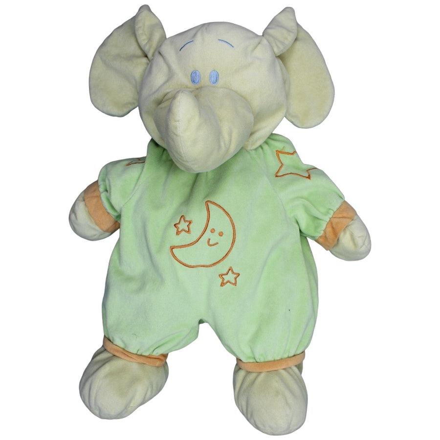XL Elefant mit Mond & Sternen, gelb-grün