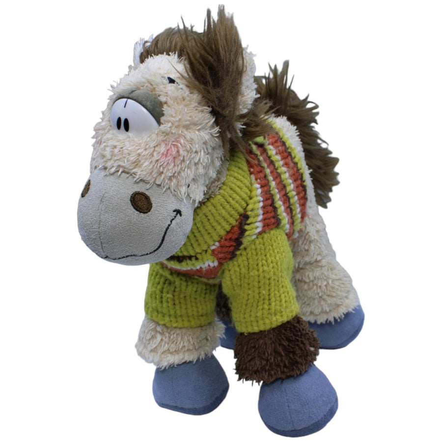 Diddl Pferd mit Pullover, grün-braun