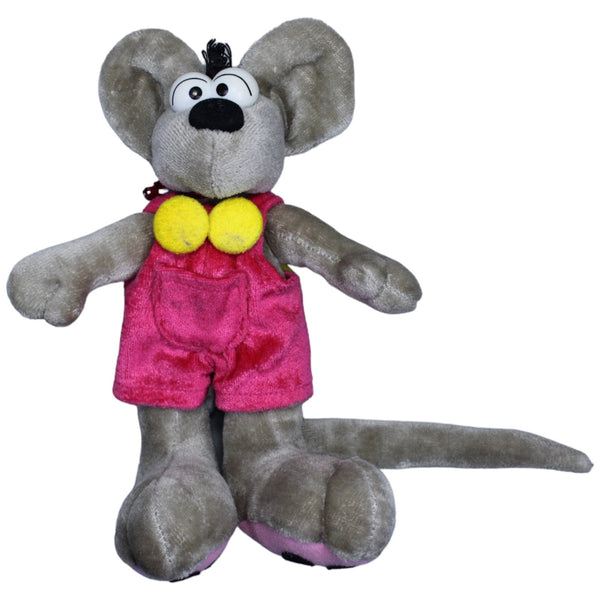 Diddl-Maus mit rosa Latzhose, grau
