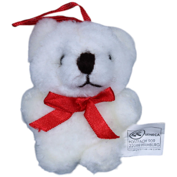 Herzl, weißer Teddybär mit roter Schleife mini