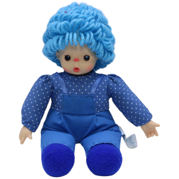 Puppe mit blauen Haaren & Latzhose