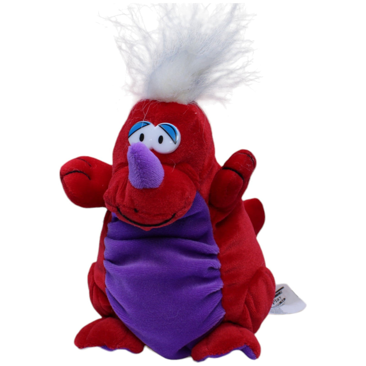 1236564 Play by Play Vintage, rotes Nashorn sitzend Kuscheltier Kumpel Leo Gebraucht Vintage