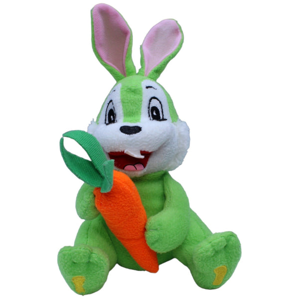 Grüner Hase mit Karotte, sitzend