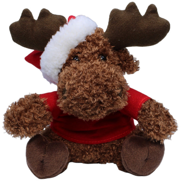 Elch mit Weihnachtsmütze