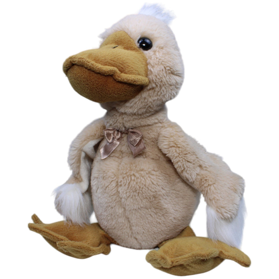 Braune Ente mit Schleife, sitzend