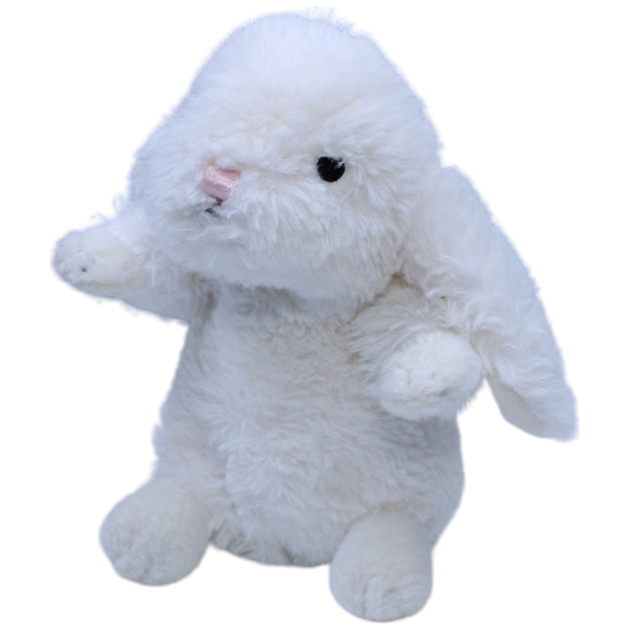 Weißer Hase mit rosa Nase