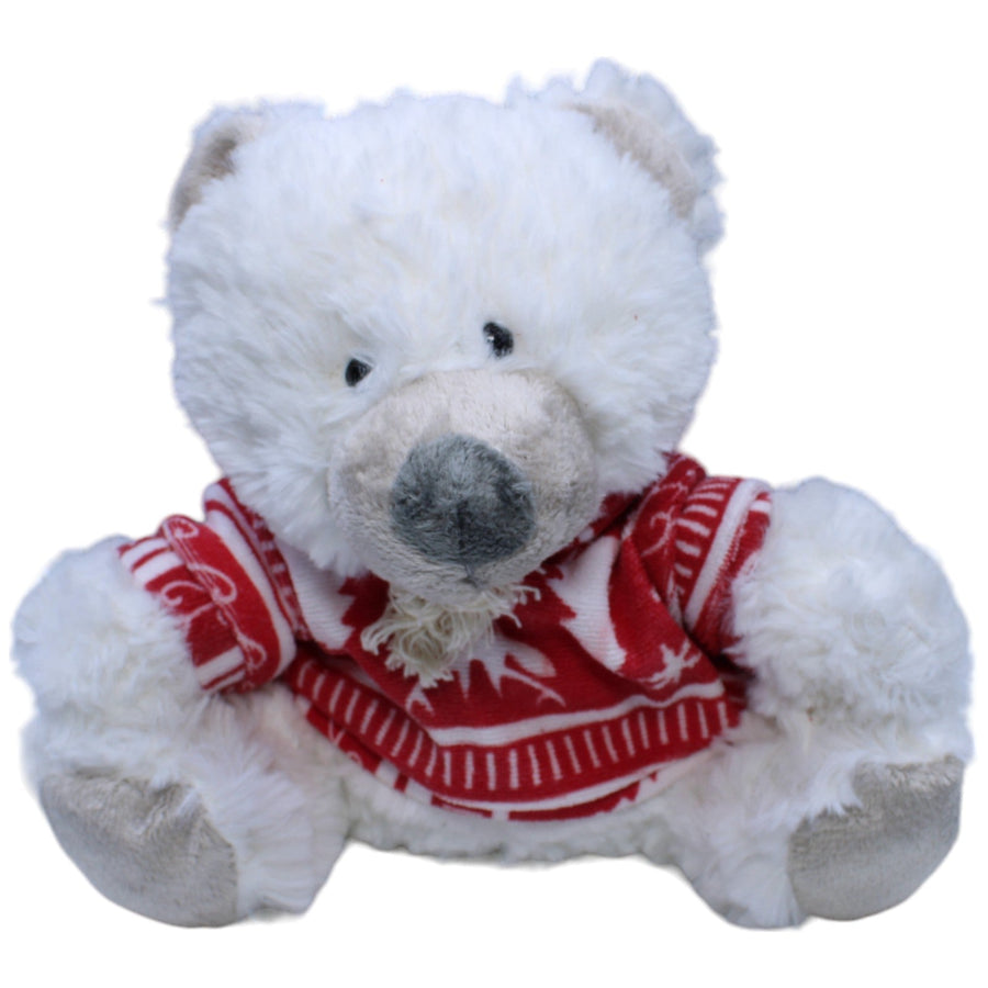 Weißer Teddybär mit Weihnachts-Pullover