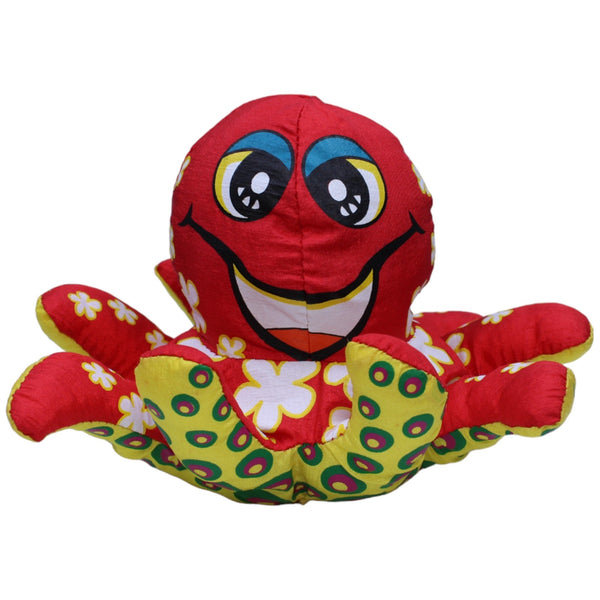 Roter Oktopus mit Blumenmuster